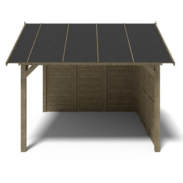 ALTANKA - Pergola de jardin 4.04x4.04m avec panneaux - traité - ALT125 - large