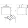 ALTANKA - Pergola de jardin 4.04x4.04m avec panneaux - traité - ALT125 - vignette