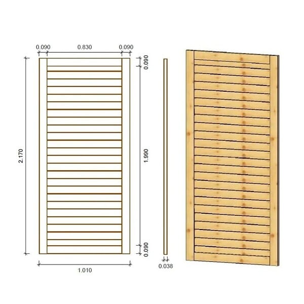 ALTANKA - Pergola de jardin 4.04x4.04m avec panneaux - traité - ALT133 - large