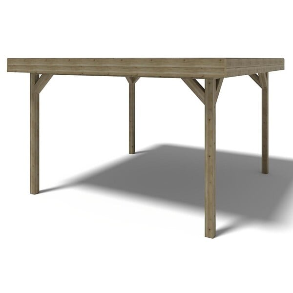 ALTANKA - Pergola de jardin 4.04x4.04m avec panneaux - traité - ALT135 - large