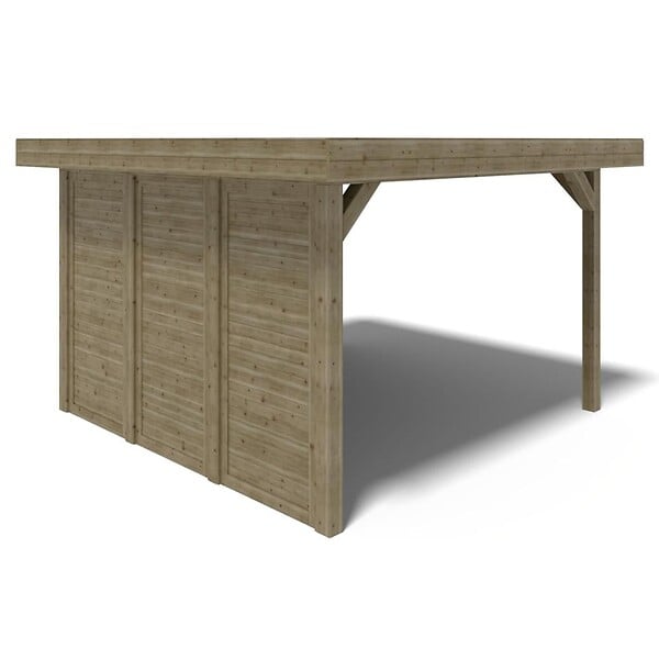 ALTANKA - Pergola de jardin 4.04x4.04m avec panneaux - traité - ALT132 - large