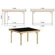 ALTANKA - Pergola de jardin 4.04x4.04m avec panneaux - traité - ALT132 - vignette