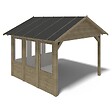 ALTANKA - Pergola de jardin 4.04x4.04m avec panneaux - traité - ALT126 - vignette