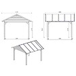 ALTANKA - Pergola de jardin 4.04x4.04m avec panneaux - traité - ALT126 - vignette