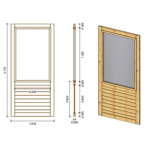 ALTANKA - Panneau pour pergola avec fenêtre 1,01x2,17m - ALT16 - large
