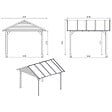 ALTANKA - Pergola de jardin 4.04x4.04m avec panneaux - traité - ALT127 - vignette