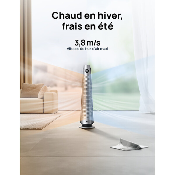 DREO - Chauffage soufflant Heater 718 2000 W - Gris - large