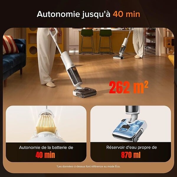ROBOROCK - Aspirateur laveur F25 RT blanc - large