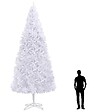 VIDAXL - vidaXL Sapin de Noël artificiel 500 cm Blanc - vignette