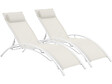 HABITAT ET JARDIN - Bain de soleil en aluminium "Beauty" - Phoenix - Ecru - Lot de 2 - vignette