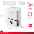 ARISTON - Ariston DEOS Déshumidificateur silencieux et intuitif avec WIFI intégré, Blanc (3381352) - vignette