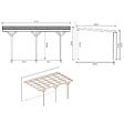 ALTANKA - Carport, abri de voiture  3x5.24 m - 15 m2 - couverture PVC  - CAR7-2PVCTR - vignette