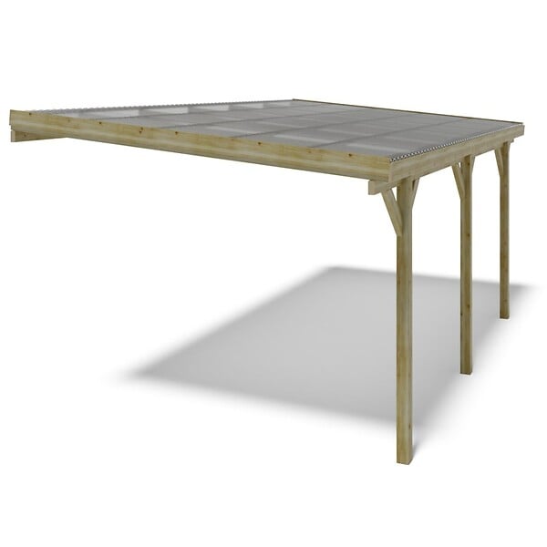 ALTANKA - Carport, abri de voiture  3x5.24 m - 15 m2 - couverture PVC  - CAR7-2PVCTR - large