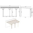 ALTANKA - Carport, abri de voiture  3x5.24 m - 15 m2 - adossé  - CAR7-2 - vignette