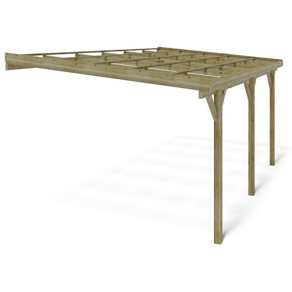 ALTANKA - Carport, abri de voiture  3x5.24 m - 15 m2 - adossé  - CAR7-2 - large
