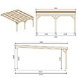 ALTANKA - Carport, abri de voiture  5.8x5.06 m - 29 m2 - adossé  - CAR23 - vignette
