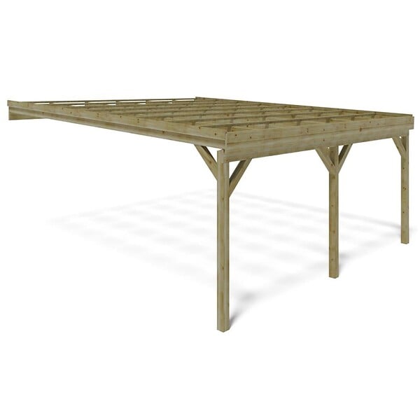 ALTANKA - Carport, abri de voiture  5.8x5.06 m - 29 m2 - adossé  - CAR23 - large