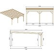 ALTANKA - Carport, abri de voiture  5.8x5.06 m - 29 m2 - couverture PVC  - CAR23PVCTR - vignette
