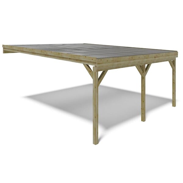 ALTANKA - Carport, abri de voiture  5.8x5.06 m - 29 m2 - couverture PVC  - CAR23PVCTR - large