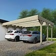 ALTANKA - Carport, abri de voiture  6.06x5.03 m - 30 m2 - couverture PVC  - CAR5PVCTR - vignette