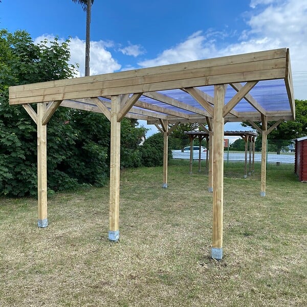 ALTANKA - Carport, abri de voiture  6.06x5.03 m - 30 m2 - couverture PVC  - CAR5PVCTR - large