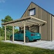 ALTANKA - Carport, abri de voiture  3.04x5.12 m - 15.57 m2 - couverture PVC  - CAR16PVCTR - vignette
