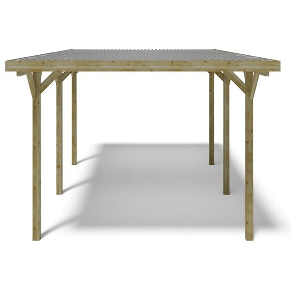 ALTANKA - Carport, abri de voiture  3.04x5.12 m - 15.57 m2 - couverture PVC  - CAR16PVCTR - large