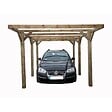 ALTANKA - Carport, abri de voiture  3.04x5.12 m - 15.56 m2 - couverture PVC  - CAR10PVCTR - vignette