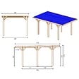 ALTANKA - Carport, abri de voiture  3.04x5.12 m - 15.56 m2 - couverture PVC  - CAR10PVCTR - vignette