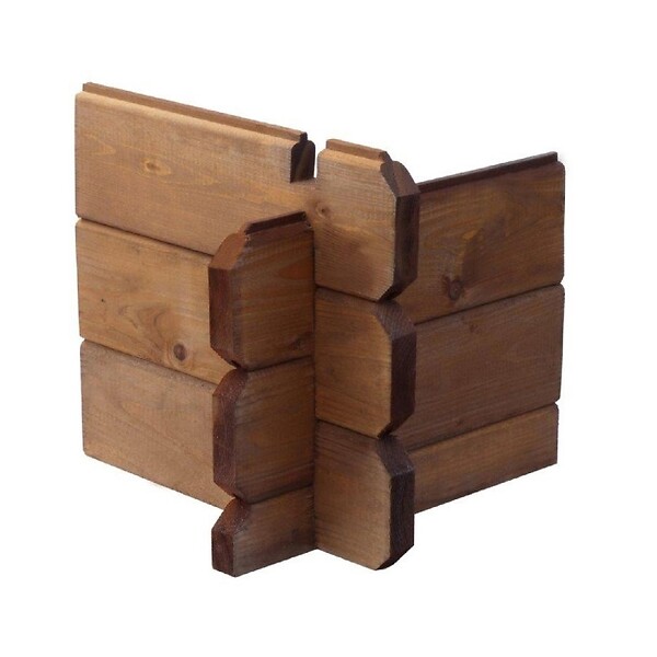 ALTANKA - Abri de jardin en bois - 12m2 - 4x3m - Traité - Ep. 28mm - Couleur: marron - DOM595 - large