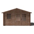 ALTANKA - Abri de jardin en bois - 11.7m2 - 3.9x3m - Traité - Ep. 34mm - Couleur: marron - DOM562 - vignette
