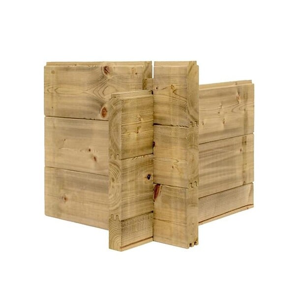 ALTANKA - Abri de jardin en bois - 12m2 - 4x3m - Traité - Ep. 40mm - Couleur: vert - DOM717 - large