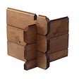 ALTANKA - Abri de jardin en bois - 15.2m2 - 3.9x3.9m - Traité - Ep. 34mm - Couleur: marron - DOM563 - vignette