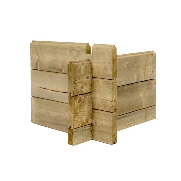 ALTANKA - Abri de jardin en bois - 12m2 - 4x3m - Traité - Ep. 28mm - Couleur: vert - DOM381 - large