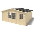 ALTANKA - Abri de jardin en bois - 25m2 - 5x5m - Ep. 28mm - Couleur: naturel - DOM591 - vignette