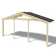 ALTANKA - Avant-toit en bois 6x2m pour le chalet de jardin 6m, couleur naturel - DOM553 - vignette