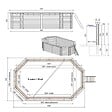 ALTANKA - Piscine hors sol en bois NEMO 5.79 x 3.49 - H.1.45 m, sable, cadre en métal - sans dalle - BAS7304OSPU3 - vignette
