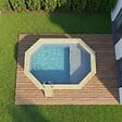 ALTANKA - Piscine hors sol en bois NEMO 4.3 x 3 - H.1.18 m avec plage, gris clair, cadre en métal - sans dalle - BAS7302OSPU2+PLA302 - vignette