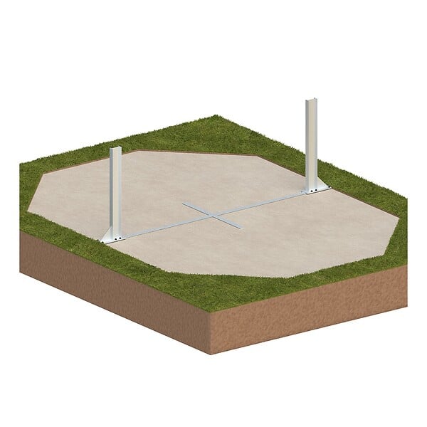 ALTANKA - Piscine hors sol en bois NEMO 5.79 x 3.49 - H.1.45 m avec plage, bleu pâle, cadre en métal - sans dalle - BAS7304OSPU+PLA304 - large