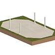 ALTANKA - Piscine hors sol en bois NEMO 7.3 x 3.97 - H.1.45 m avec plage, sable, cadre en métal - sans dalle - BAS7305OSPU3+PLA305 - vignette