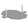 ALTANKA - Piscine hors sol en bois NEMO 4.3 x 3 - H.1.31 m avec plage, gris clair, fixations à visser - BAS7303OSPL2+PLA303 - vignette
