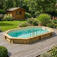 ALTANKA - Piscine hors sol en bois NEMO 5.79 x 3.49 - H.1.45 m, sable, fixations à visser - BAS7304OSPL3 - vignette