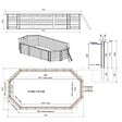 ALTANKA - Piscine hors sol en bois NEMO 7.3 x 3.97 - H.1.45 m, sable, cadre en métal - sans dalle - BAS7305OSPU3 - vignette