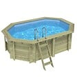 ALTANKA - Piscine hors sol en bois NEMO 4.3 x 3 - H.1.18 m, bleu pâle, fixations à visser - BAS7302OSPL - vignette