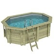 ALTANKA - Piscine hors sol en bois NEMO 4.3 x 3 - H.1.31 m, gris clair, fixations à sceller - BAS7303OSPI2 - vignette