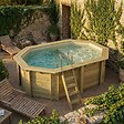 ALTANKA - Piscine hors sol en bois NEMO 4.3 x 3 - H.1.31 m avec plage, sable, fixations à visser - BAS7303OSPL3+PLA303 - vignette