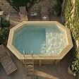 ALTANKA - Piscine hors sol en bois NEMO 4.3 x 3 - H.1.31 m avec plage, sable, fixations à visser - BAS7303OSPL3+PLA303 - vignette