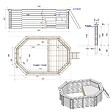 ALTANKA - Piscine hors sol en bois NEMO 4.3 x 3 - H.1.31 m avec plage, sable, fixations à visser - BAS7303OSPL3+PLA303 - vignette