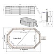 ALTANKA - Piscine hors sol en bois NEMO 5.79 x 3.49 - H.1.45 m, bleu pâle, cadre en métal - sans dalle - BAS7304OSPU - vignette