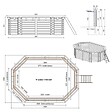 ALTANKA - Piscine hors sol en bois NEMO 4.3 x 3 - H.1.31 m, gris clair, fixations à visser - BAS7303OSPL2 - vignette